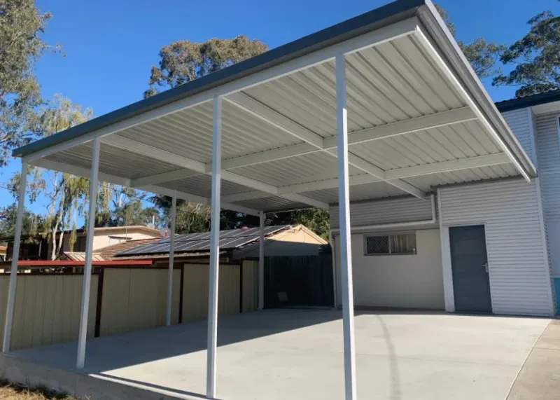 Attached carport providing sheltered vehicle parking — Oran Park, NSW