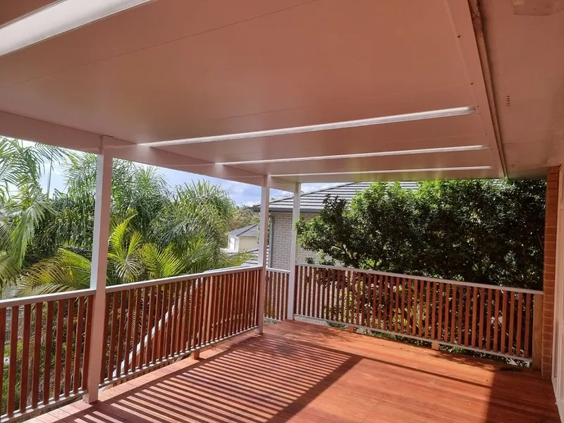 Hardwood deck extending the home's living space — Campbelltown, NSW