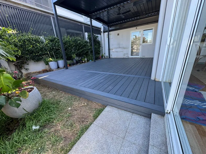 Composite deck with clean hidden-fastener finish — Gregory Hills, NSW