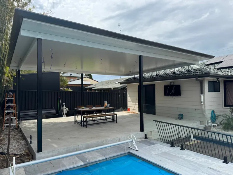 Elevated flyover roof opening up the outdoor space — Liverpool, NSW