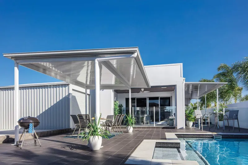 Insulated patio spanning the width of the backyard — Liverpool, NSW