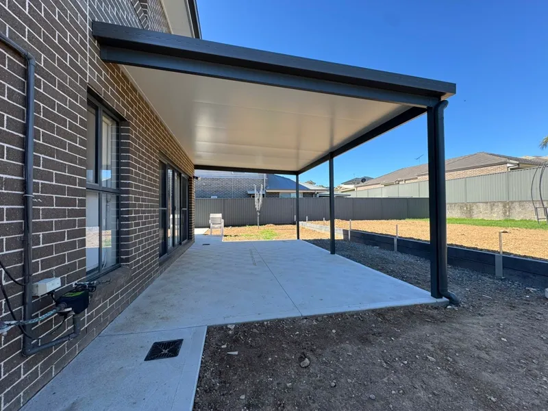 Insulated roof keeping the alfresco cool through summer — Harrington Park, NSW